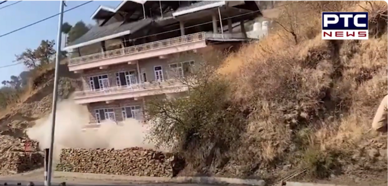 Shimla building collapses like a deck of cards; watch video | ActionPunjab