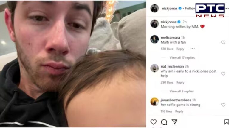 Cutest pic alert! Nick Jonas drops morning selfie with daughter | Action Punjab