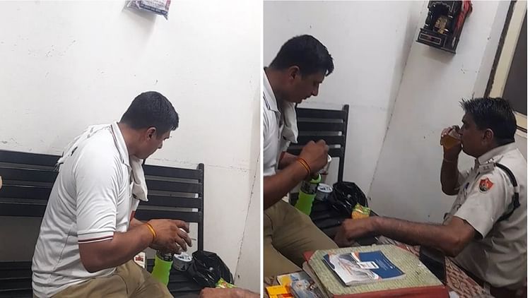 Haryana: ड्यूटी पर जाम छलकाना पड़ा भारी, एसपी ने लिया संज्ञान, एसआई और कॉन्स्टेबल लाइन हाजिर