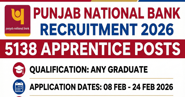 PNB ਭਰਤੀ 2026: ਪੰਜਾਬ ਨੈਸ਼ਨਲ ਬੈਂਕ 'ਚ 5138 ਅਸਾਮੀਆਂ ਲਈ ਬੰਪਰ ਭਰਤੀ; ਗ੍ਰੈਜੂਏਟ ਪਾਸ ਤੁਰੰਤ ਕਰਨ ਅਪਲਾਈ