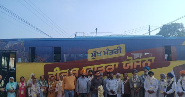 ਮੁੱਖ ਮੰਤਰੀ ਤੀਰਥ ਯਾਤਰਾ: ਬਰਨਾਲਾ ਜ਼ਿਲ੍ਹੇ ਤੋਂ ਸ਼ਰਧਾਲੂਆਂ ਦੇ ਜਥੇ ਪਵਿੱਤਰ ਨਗਰੀ ਅੰਮ੍ਰਿਤਸਰ ਲਈ ਰਵਾਨਾ