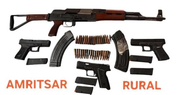 ਆਈਐਸਆਈ ਦੀ ਹਮਾਇਤ ਪ੍ਰਾਪਤ ਹਥਿਆਰ ਤਸਕਰੀ ਮਾਡਿਊਲ ਦਾ ਪਰਦਾਫ਼ਾਸ਼; ਏਕੇ-47 ਰਾਈਫਲ ਸਮੇਤ ਚਾਰ ਹਥਿਆਰਾਂ ਨਾਲ ਦੋ ਮੁਲਜ਼ਮ ਅੰਮ੍ਰਿਤਸਰ ਤੋਂ ਕਾਬੂ
