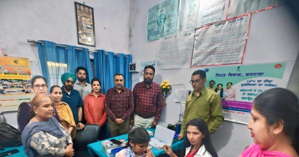 ਸਰਵਾਈਕਲ ਕੈਂਸਰ ਤੋਂ ਬਚਾਅ ਲਈ ਐੱਚ.ਪੀ.ਵੀ ਟੀਕਾਕਰਨ ਮੁਹਿੰਮ ਦੀ ਸ਼ੁਰੂਆਤ