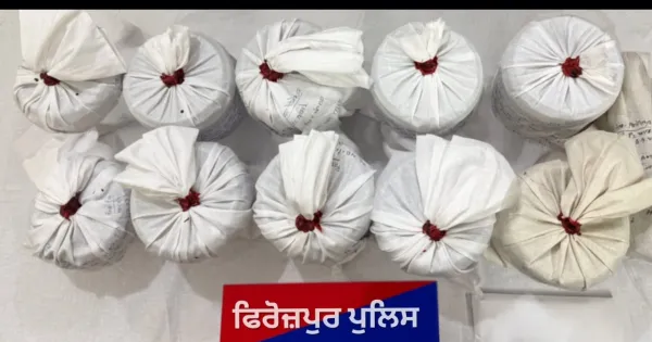 ਫ਼ਿਰੋਜ਼ਪੁਰ ਵਿੱਚ 5.7 ਕਿੱਲੋ ਹੈਰੋਇਨ ,1.33 ਲੱਖ ਨਸ਼ੀਲੀਆਂ ਗੋਲੀਆਂ, 39 ਜ਼ਿੰਦਾ ਕਾਰਤੂਸਾਂ ਨਾਲ ਤਿੰਨ ਵਿਅਕਤੀ ਕਾਬੂ